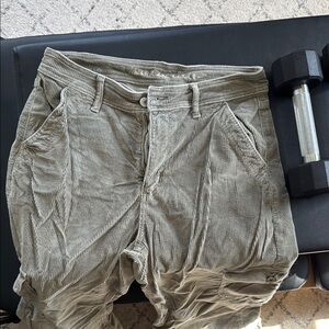 Corduroy Pants in Olive Green